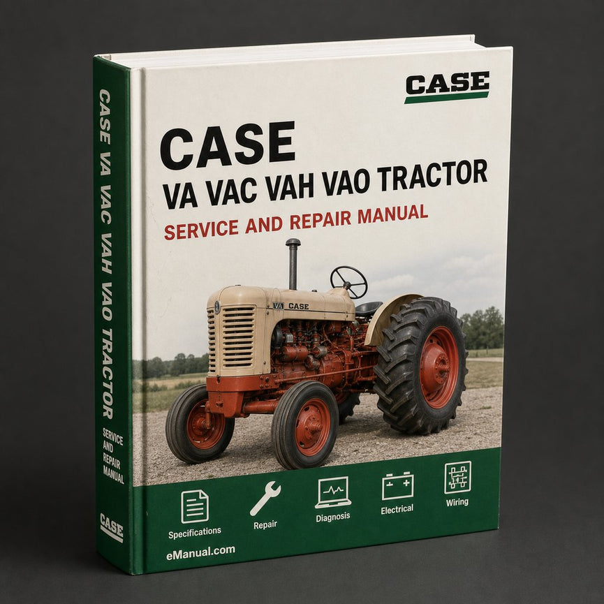 Case VA VAC VAH VAO Tractor Operators Owner User Instruction Manual-PDF