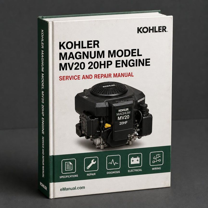 Kohler MAGNUM Model MV20 20HP Engine Digital Workshop Repair Manual