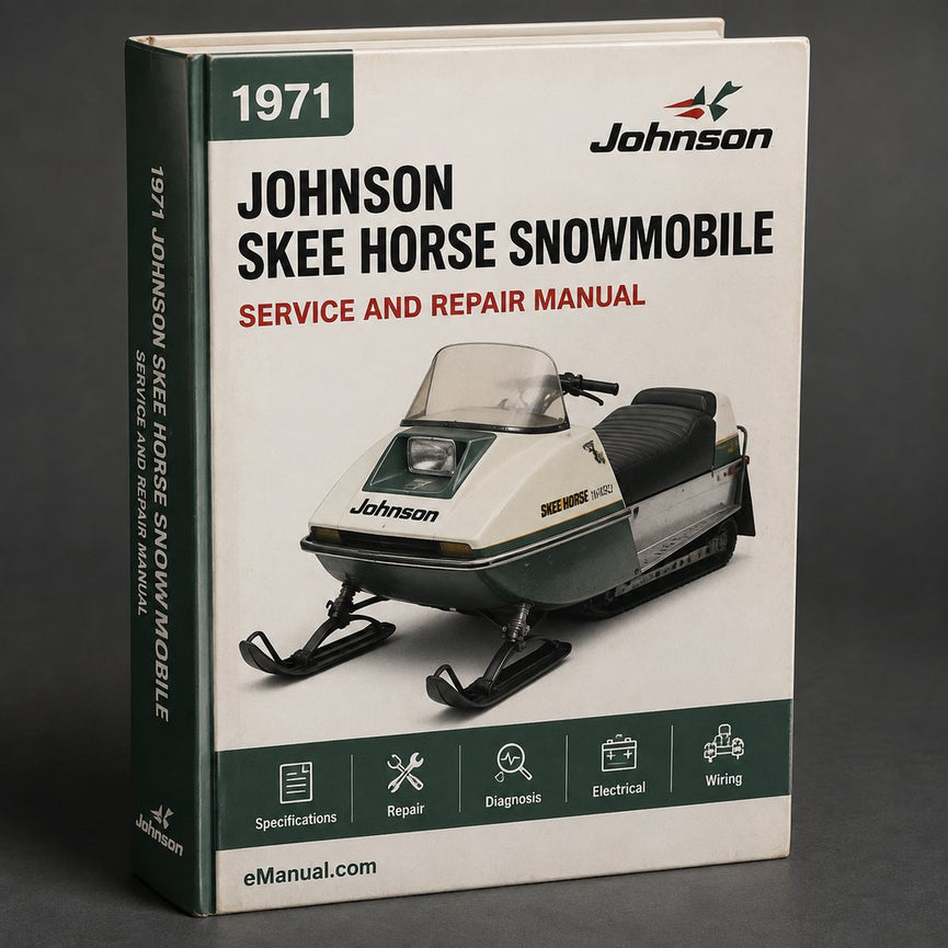1971 Johnson Skee Horse Service Repair Manual Snowmobile
