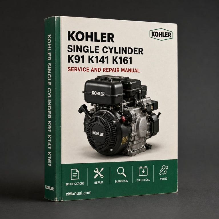 Kohler Single CYLINDER K91 K141 K161 K1181 Engine Digital Workshop Repair Manual