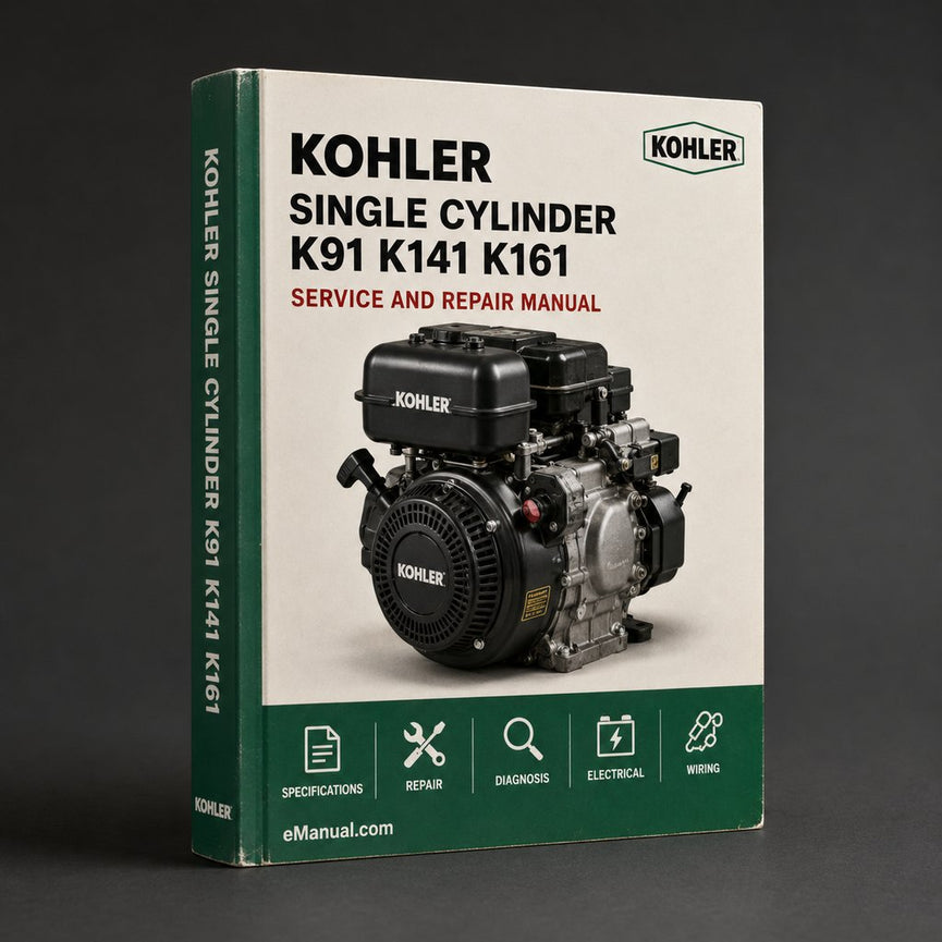 Kohler Single CYLINDER K91 K141 K161 K1181 Engine Digital Workshop Repair Manual