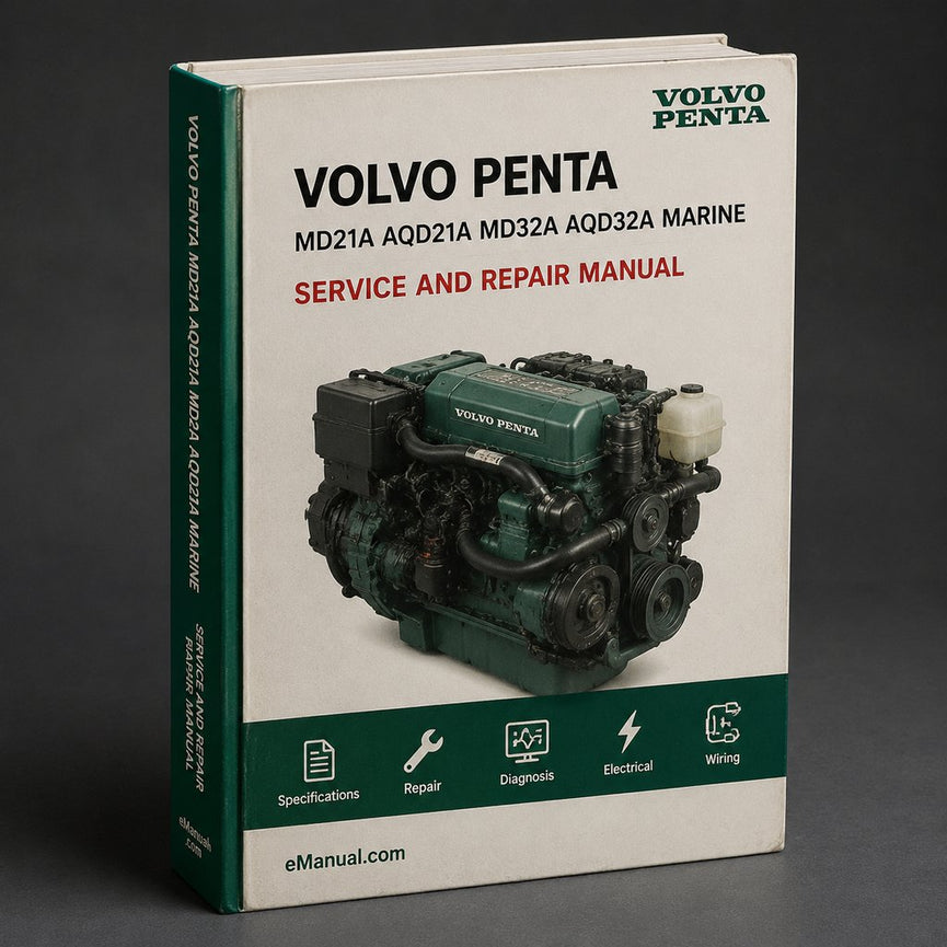 Volvo Penta MD21A AQD21A MD32A AQD32A Marine Diesel Engines Service Repair Workshop Manual