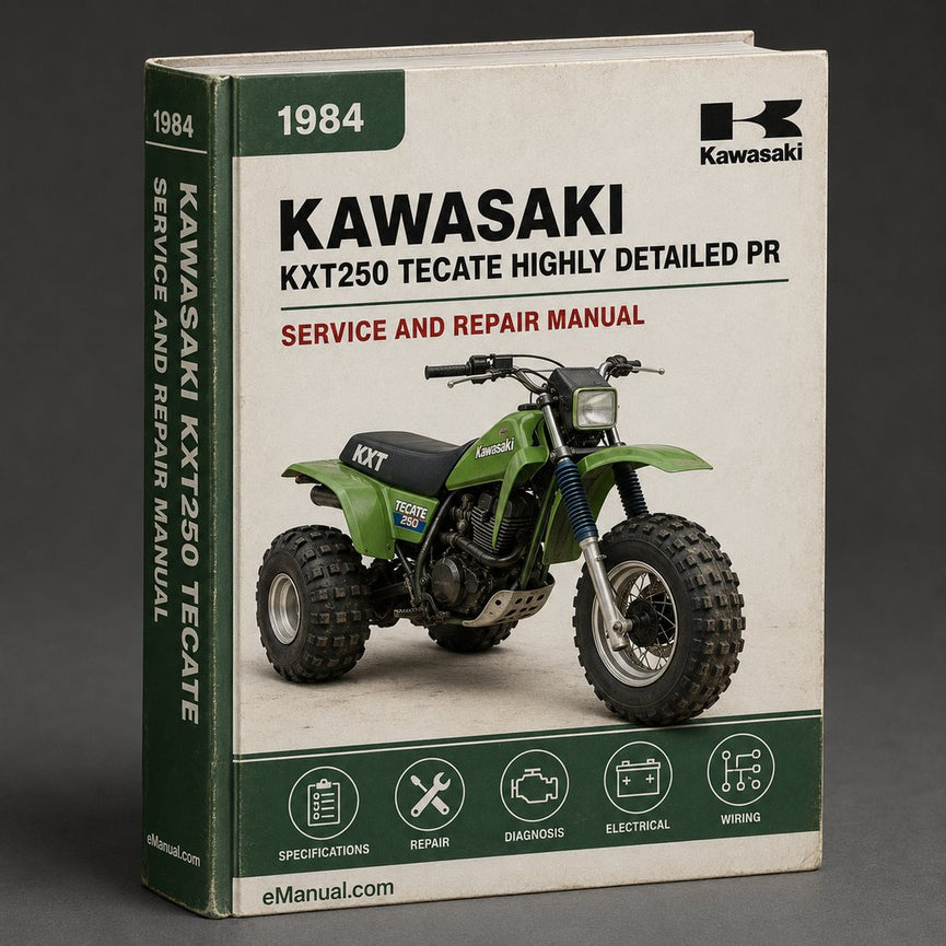 1984-1986 KAWASAKI KXT250 TECATE 3 Service Repair Manual (Highly Detailed FSM Preview)
