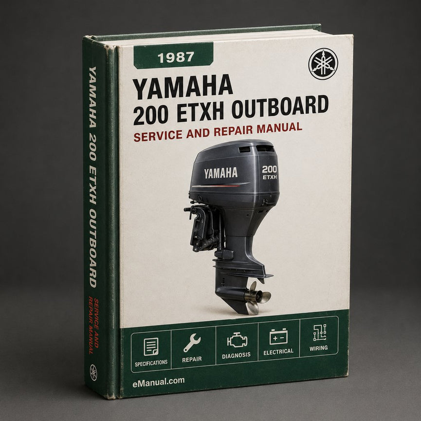1987 Yamaha 200 ETXH Outboard Service Repair maintenance Manual. Factory