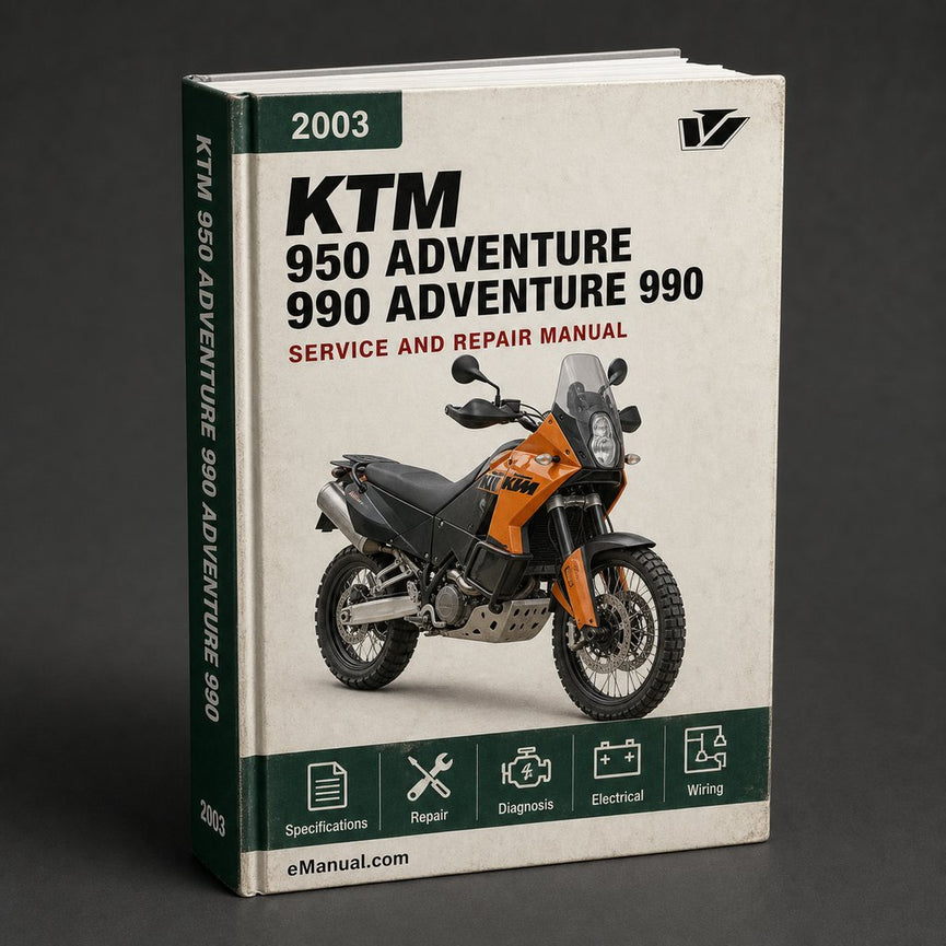 2003-2007 KTM 950 ADVENTURE 990 ADVENTURE 990 Super DUKE 950 SuperMOTO 950 Super ENDURO Motorcycle Workshop Service Repair Manual