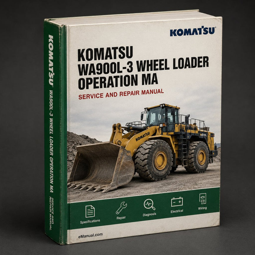 Komatsu WA900L-3 Wheel Loader Service Repair Manual + Operation & Maintenance Manual