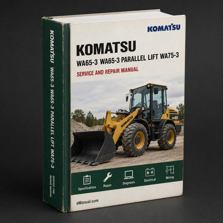 Komatsu WA65-3 WA65-3 PARALLEL LIFT WA75-3 WA85-3 WA90-3 WA95-3 Wheel Loader Service Repair Manual + Operation & Maintenance Manual