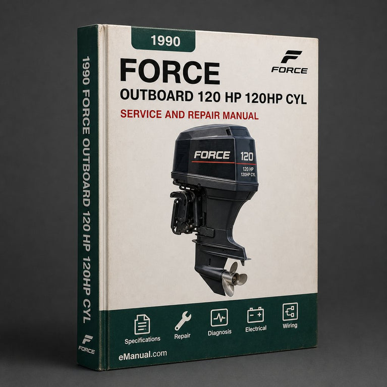 Force Outboard 120 hp 120hp 4 cyl 2-stroke 1990-1999 Factory Service Repair Manual