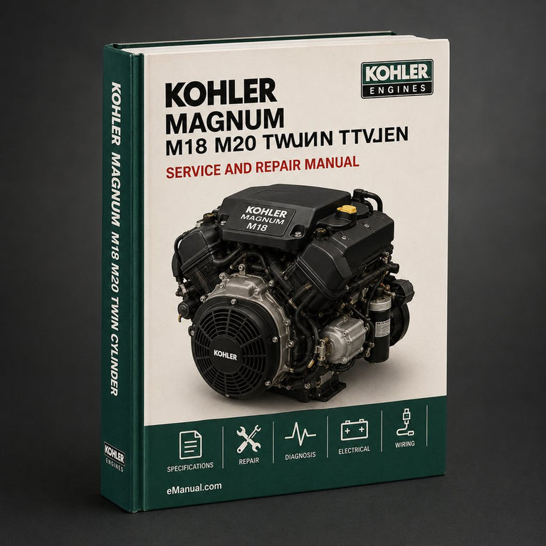 Kohler Magnum M18 M20 Twin Cylinder Horizontal Shaft Engine Repaor Manual