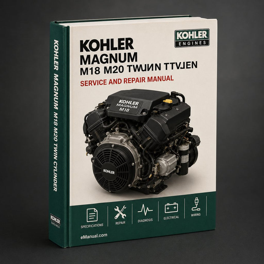 Kohler Magnum M18 M20 Twin Cylinder Horizontal Shaft Engine Repaor Manual