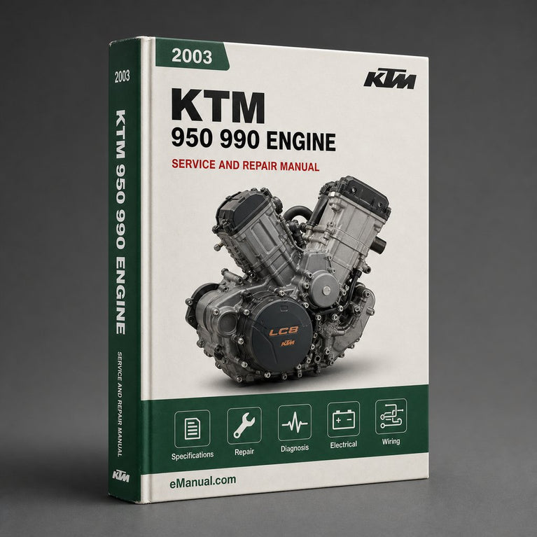 2003 2004 2005 2006 2007 2008 KTM 950 990 Engine Service Repair Manual