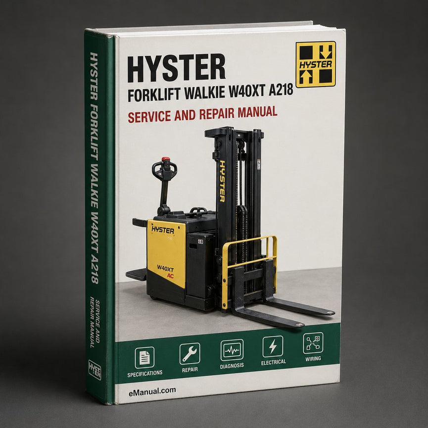 HYSTER Forklift WALKIE W40XT (A218) Service Repair Manual & Parts Manual