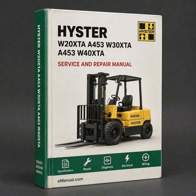 HYSTER W20XTA (A453) W30XTA (A453) W40XTA (A453) W20XTR (A455) W30XTR (A455) Forklift Service Repair Manual + Parts Manual