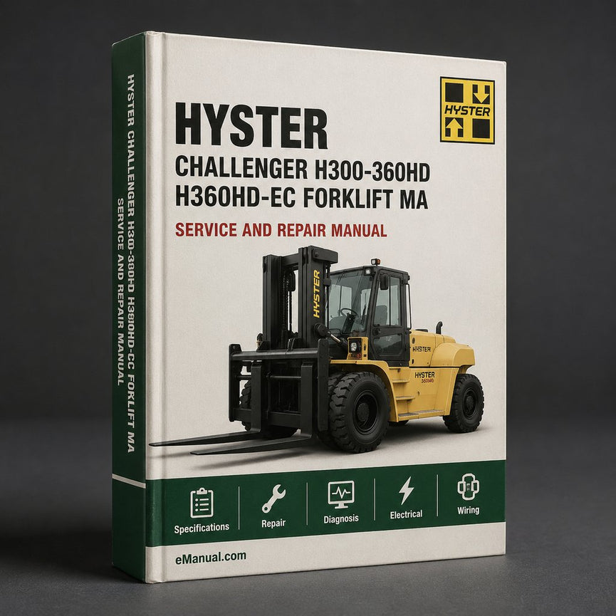 HYSTER CHALLENGER H300-360HD H360HD-EC Forklift Service Repair Manual & Parts Manual (F019)