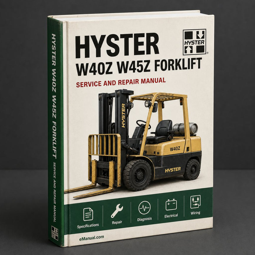 HYSTER W40Z W45Z Forklift Service Repair Manual & Parts Manual