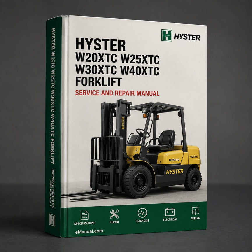 HYSTER W20XTC W25XTC W30XTC W40XTC Forklift Service Repair Manual & Parts Manual (A454)
