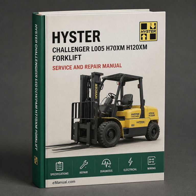 HYSTER CHALLENGER L005 (H70XM H120XM) Forklift Service Repair Manual + Parts Manual