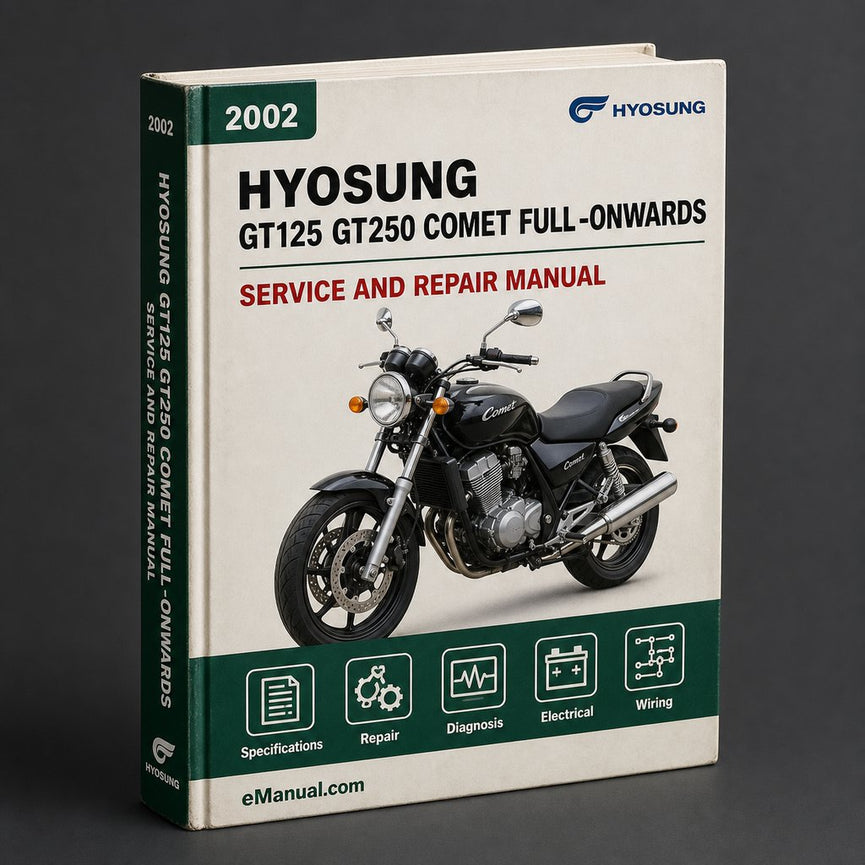 HYOSUNG GT125 GT250 COMET Full Service & Repair Manual 2002-ONWARDS