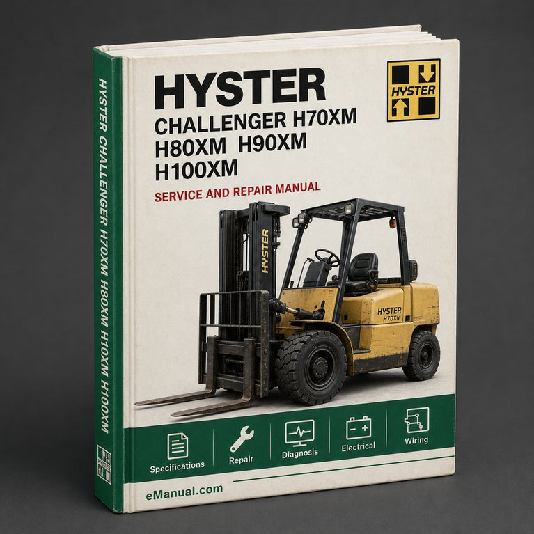 HYSTER CHALLENGER H70XM H80XM H90XM H100XM H110XM H120XM Forklift Service Repair Manual