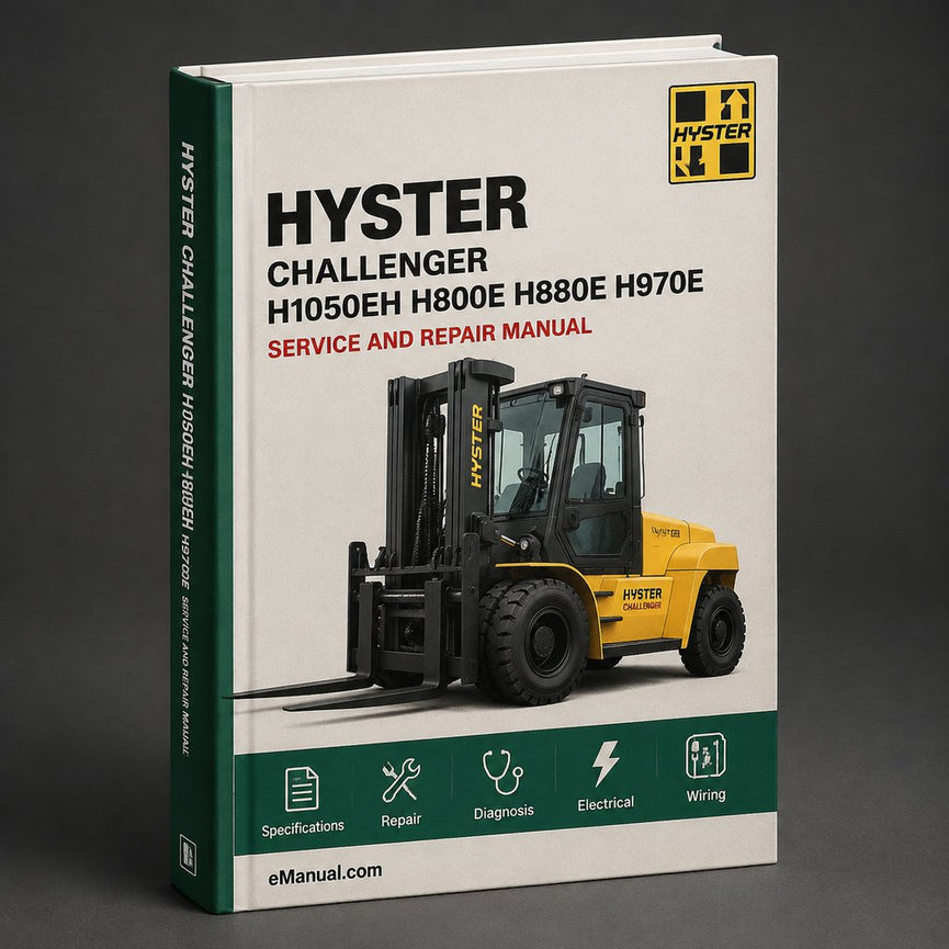 HYSTER CHALLENGER H1050EH H800E H880E H970E Forklift Service Repair Manual(D117)