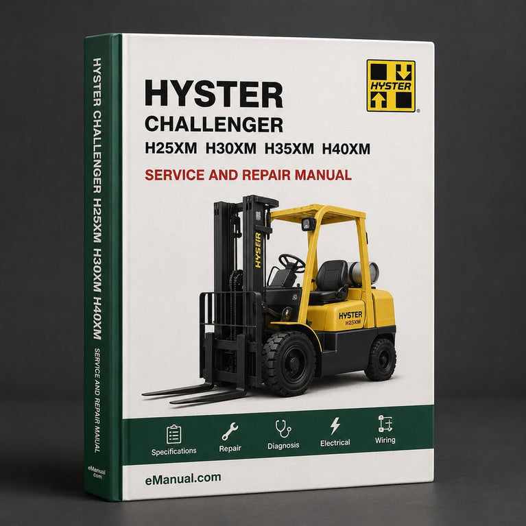 HYSTER CHALLENGER H25XM H30XM H35XM H40XM H40XMS S25XM S30XM S35XM S40XMS Forklift Service Repair Manual