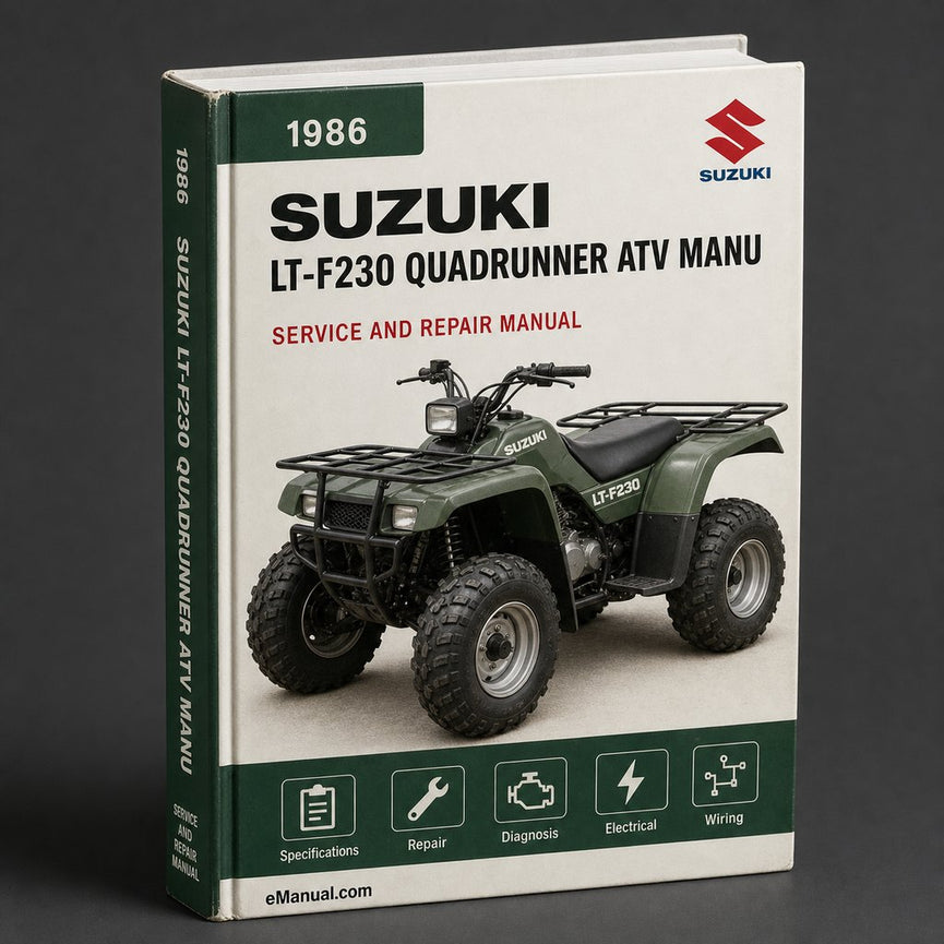 1986 1987 Suzuki LT-F230 QuadRunner ATV Factory Service Manu