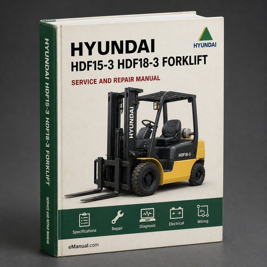 Hyundai HDF15-3 HDF18-3 Forklift Factory Service Repair Manual