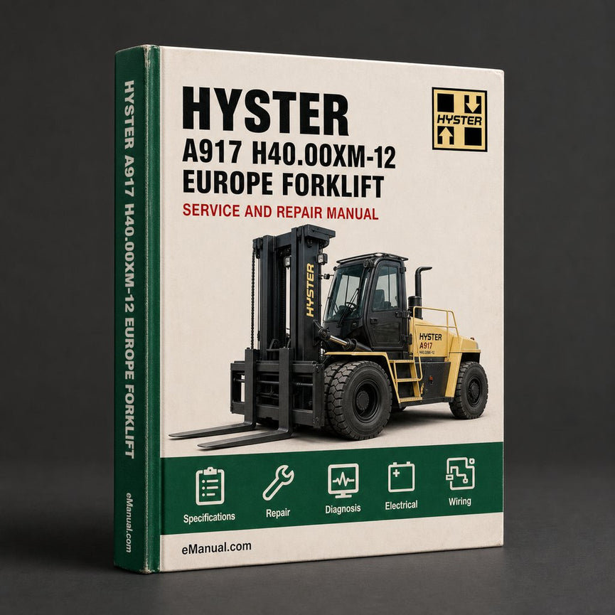 Hyster A917 (H40.00XM-12 Europe) Forklift Service Repair Manual