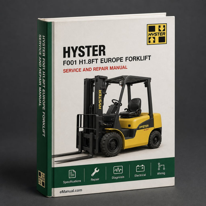 Hyster F001 (H1.8FT Europe) Forklift Service Repair Manual