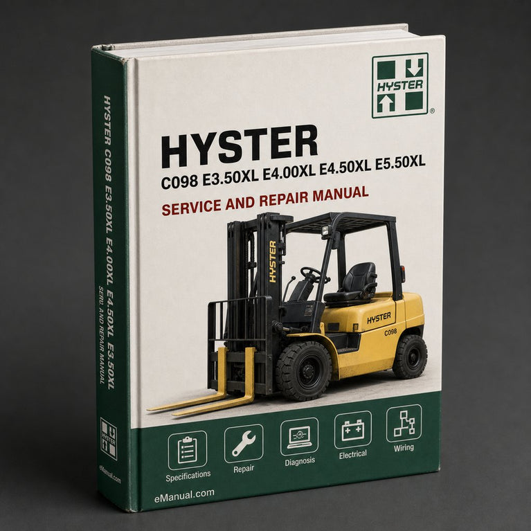 Hyster C098 (E3.50XL E4.00XL E4.50XL E5.50XL E4.50XLS Europe) Forklift Complete Workshop Service Repair Manual