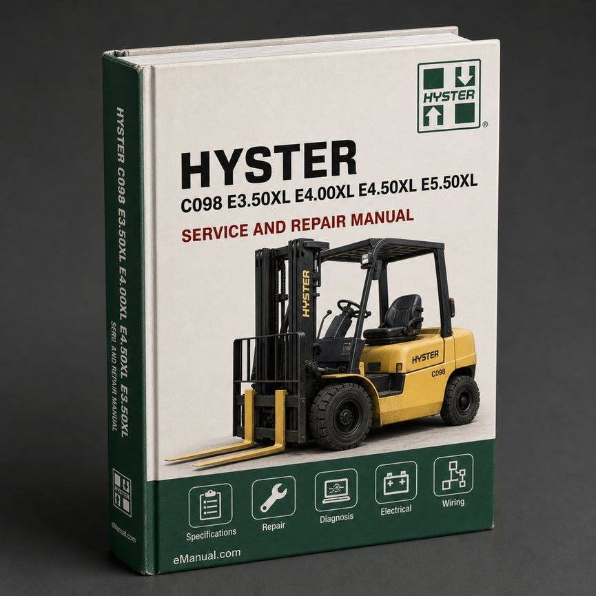 Hyster C098 (E3.50XL E4.00XL E4.50XL E5.50XL E4.50XLS Europe) Forklift Complete Workshop Service Repair Manual