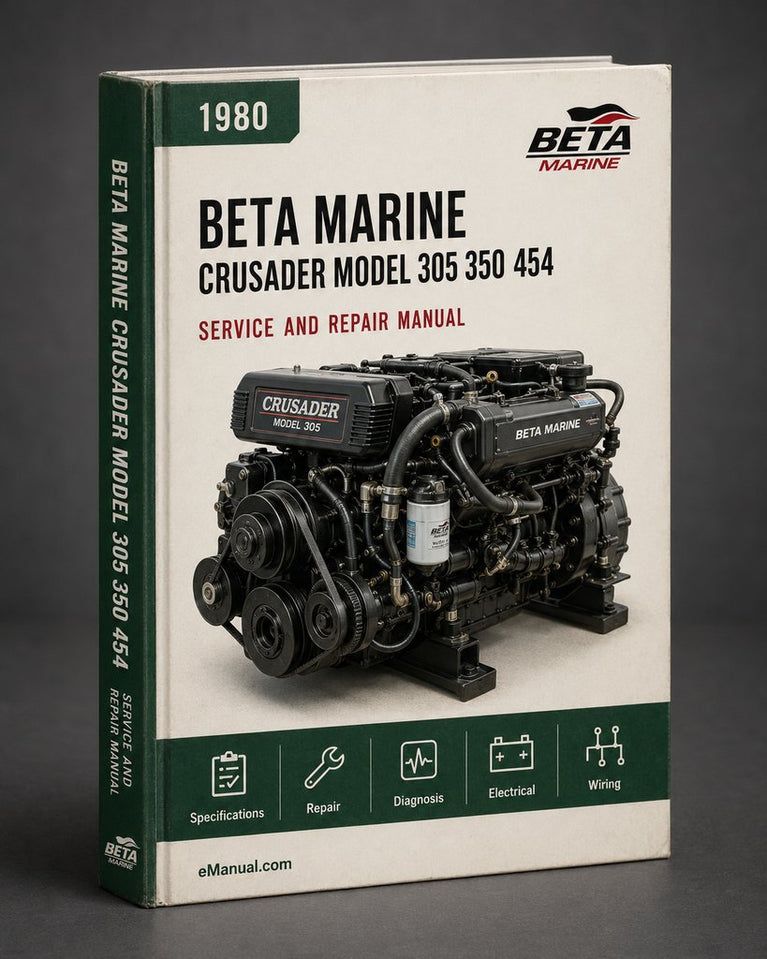Crusader Model 305 350 454 502 V8 Marine Engine 1980-1992 Factory Service Repair Workshop Manual PDF