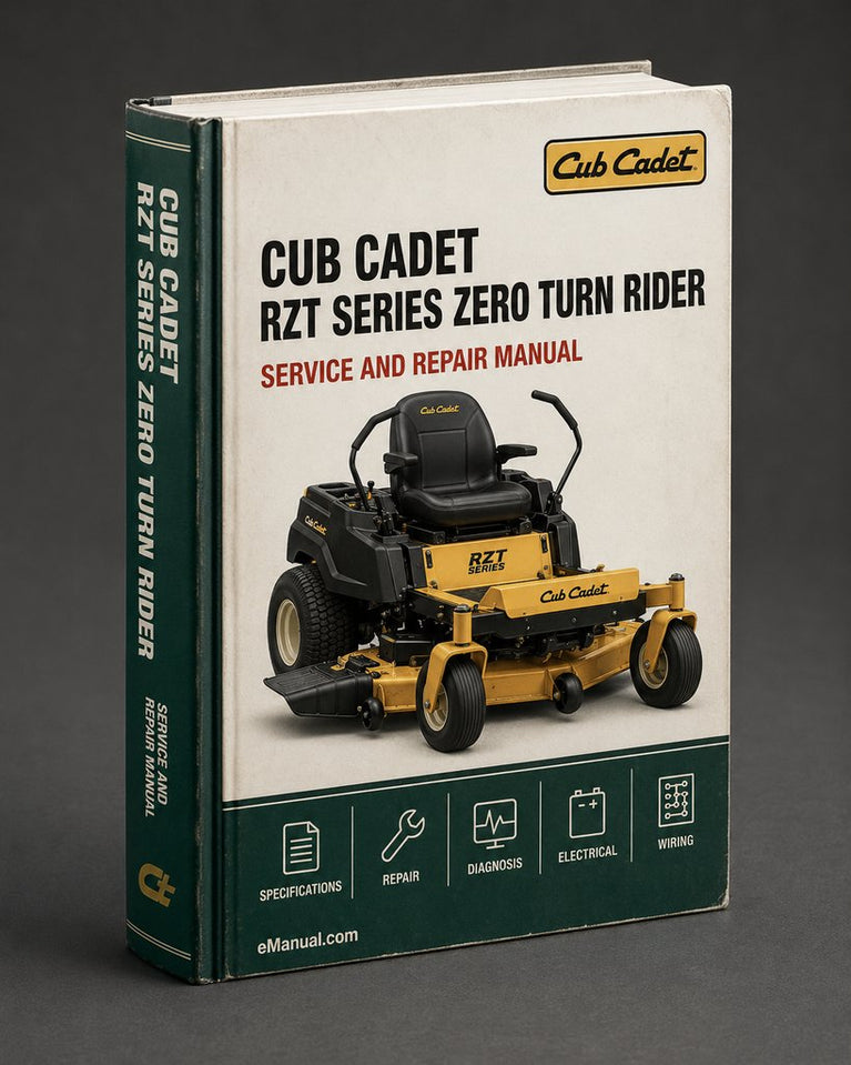 Cub Cadet RZT Series Zero Turn Rider Mower Complete Workshop Service Repair Manual PDF