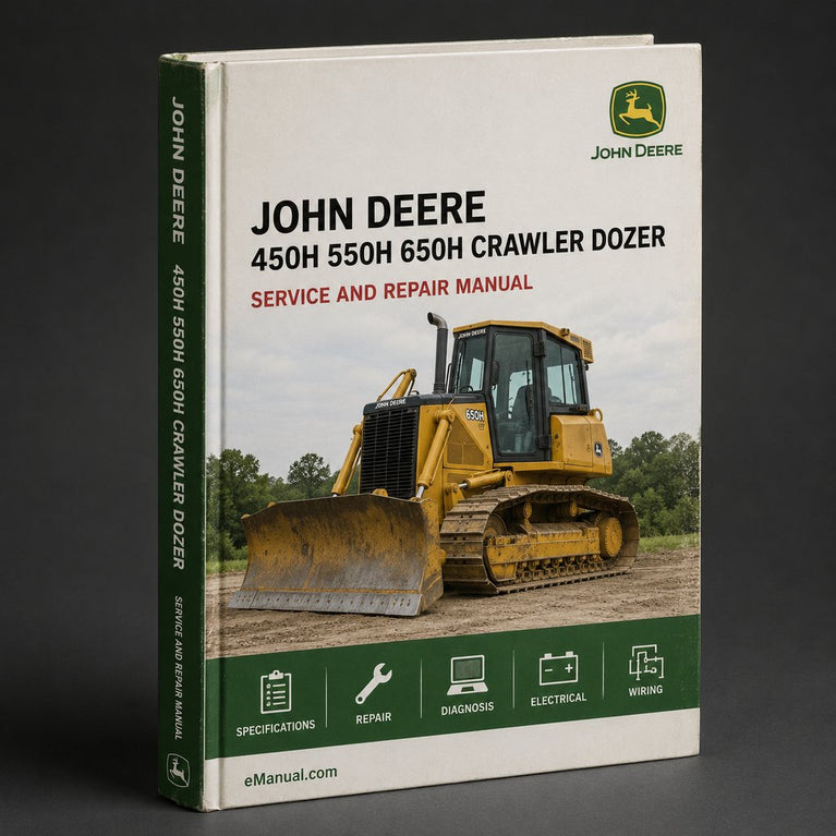 John Deere 450H 550H 650H Crawler Dozer Repair Technical Service Manual TM1744 - PDF