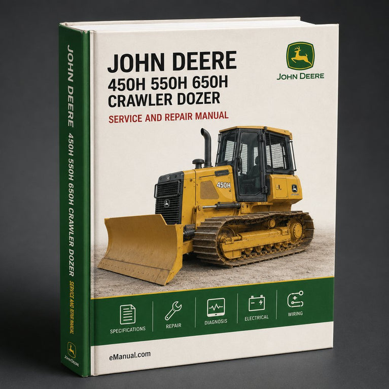 John Deere 450H 550H 650H Crawler Dozer Operation & Test Technical Service Manual TM1743 - PDF