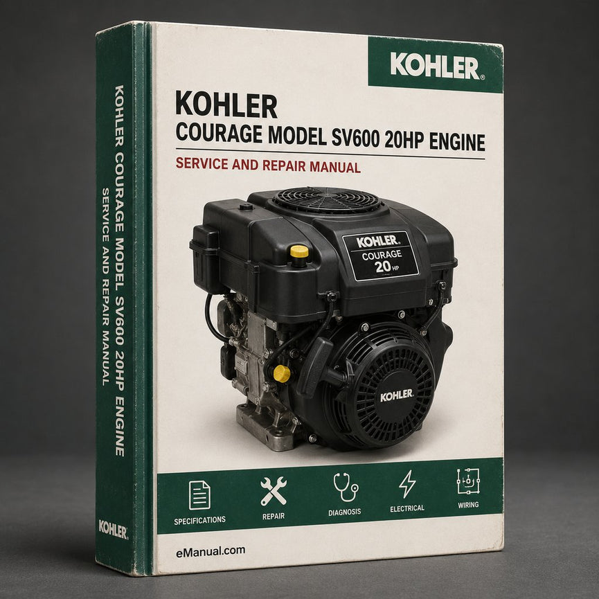 KOHLER COURAGE Model SV600 20HP Engine Full Service & Repair Manual PDF