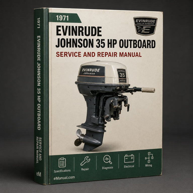 JOHNSON EVINRUDE 35 HP OUTBOARD 1971-1989 Service Manual PDF