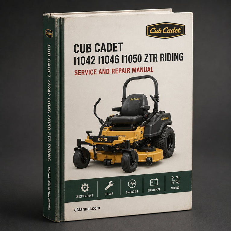 Cub Cadet i1042 i1046 i1050 ZTR Riding Tractor Mower Workshop Service Repair Manual. PDF