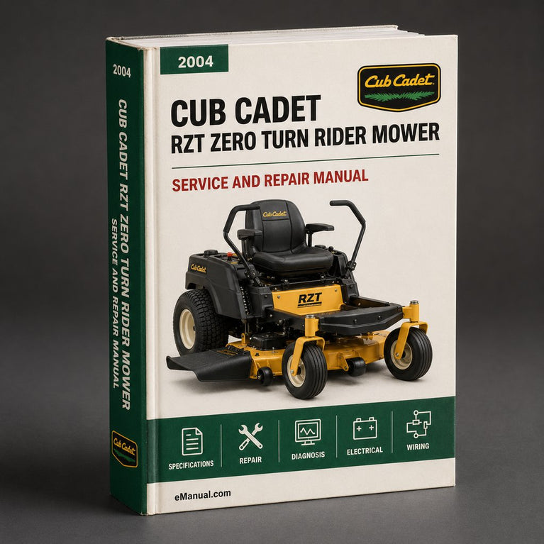 Cub Cadet RZT Zero Turn Rider Mower 2004-2015 Service & Repair Workshop Manual PDF