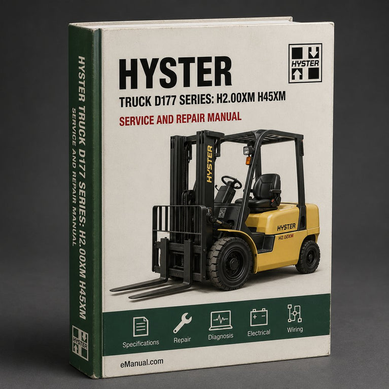 Hyster Truck D177 Series: H2.00XM (H45XM) H2.50XM (H50XM) H55XM H3.00XM (H60XM) H3.20XML (H65XM) Workshop Service Manual PDF