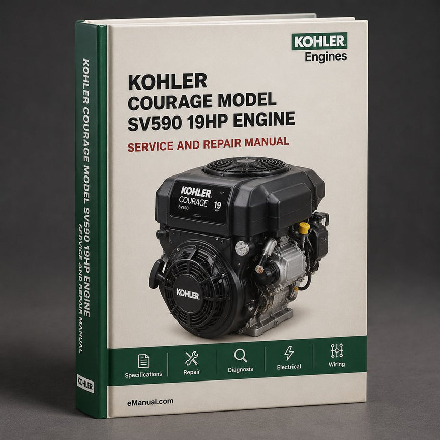 Kohler COURAGE Model SV590 19HP Engine Full Service & Repair Manual PDF