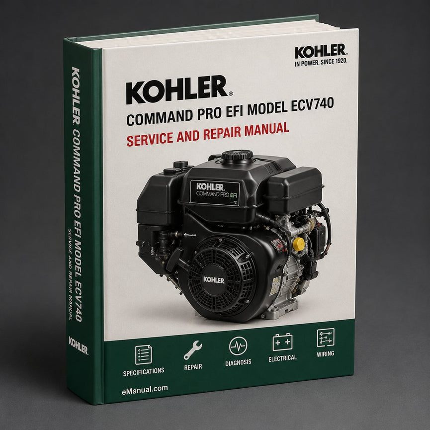 KOHLER Command PRO EFI Model ECV740 27HP Engine Full Service & Repair Manual PDF