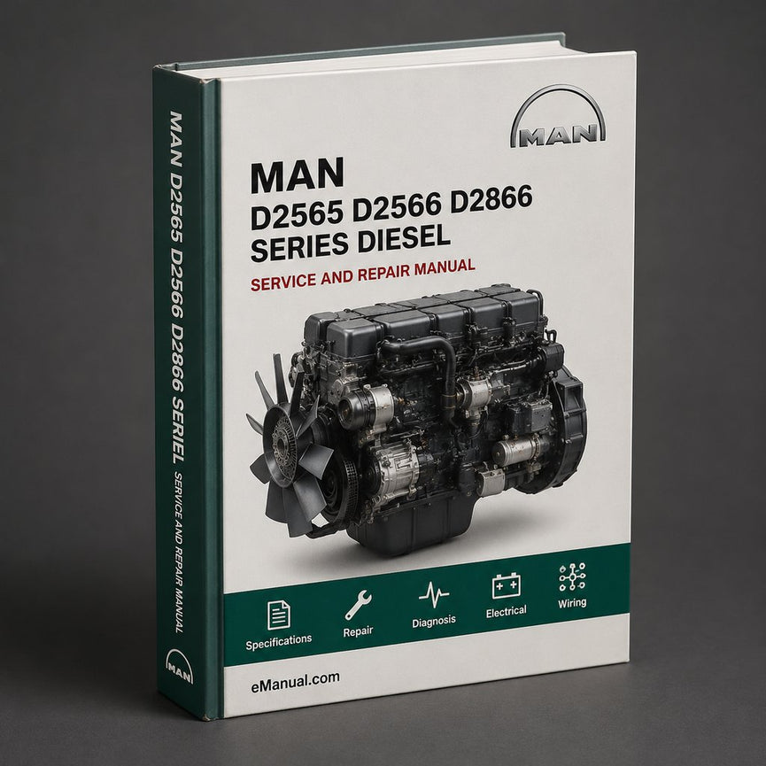 Man D2565 D2566 D2866 Series Diesel Engine Factory Service and Repair Workshop Manual Instant PDF