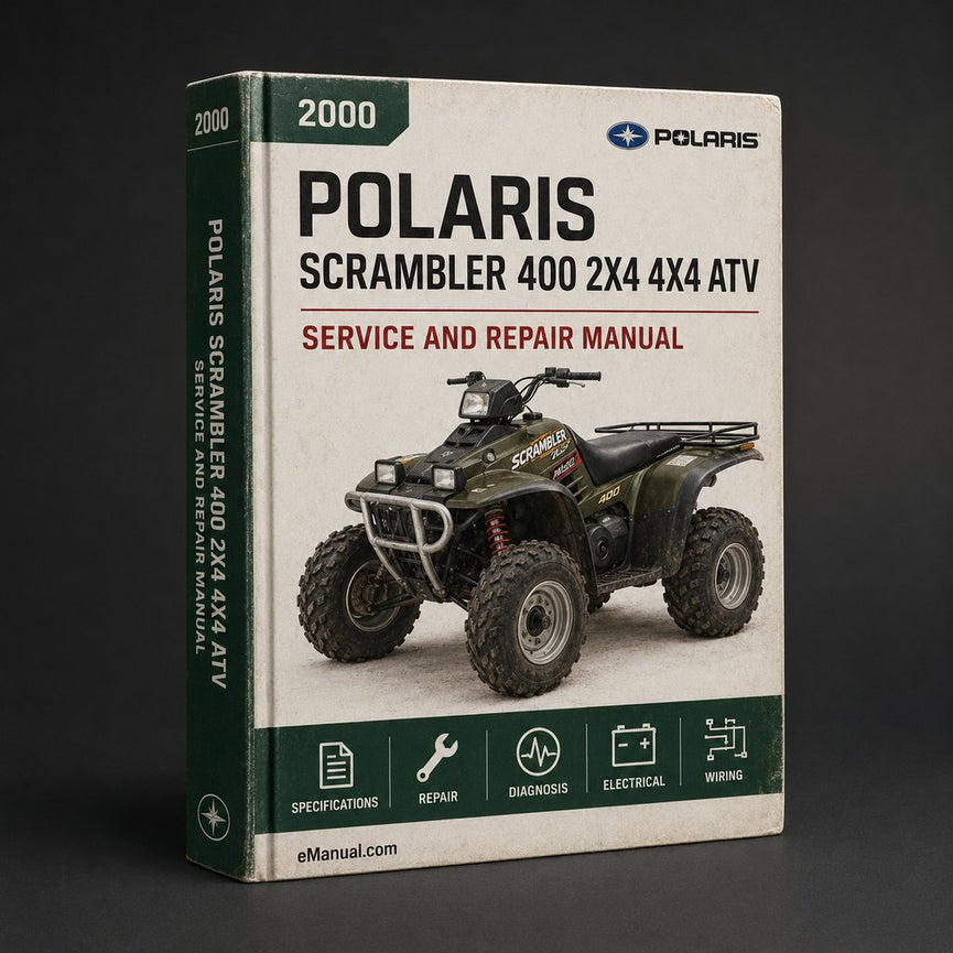 POLARIS SCRAMBLER 400 2X4 4X4 ATV Full Service & Repair Manual 2000 PDF