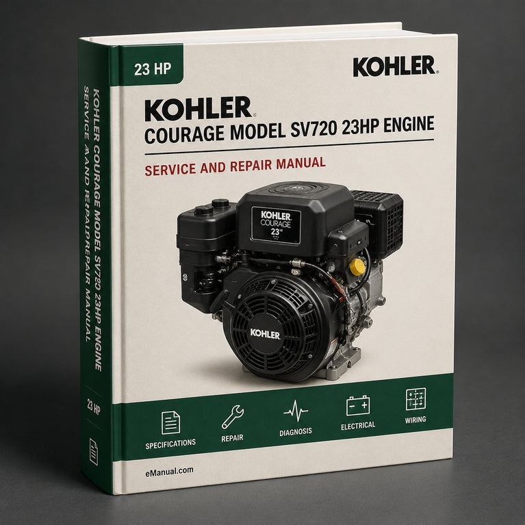 Kohler COURAGE Model SV720 23HP Engine Full Service & Repair Manual