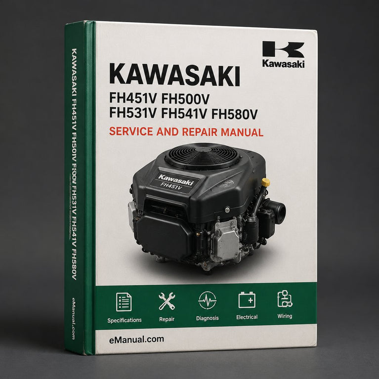 Kawasaki FH451V FH500V FH531V FH541V FH580V FH601V FH641V FH661V FH680V FH721V 4 Stroke Air Cooled V Twin Gasoline Engine Repair Manual PDF