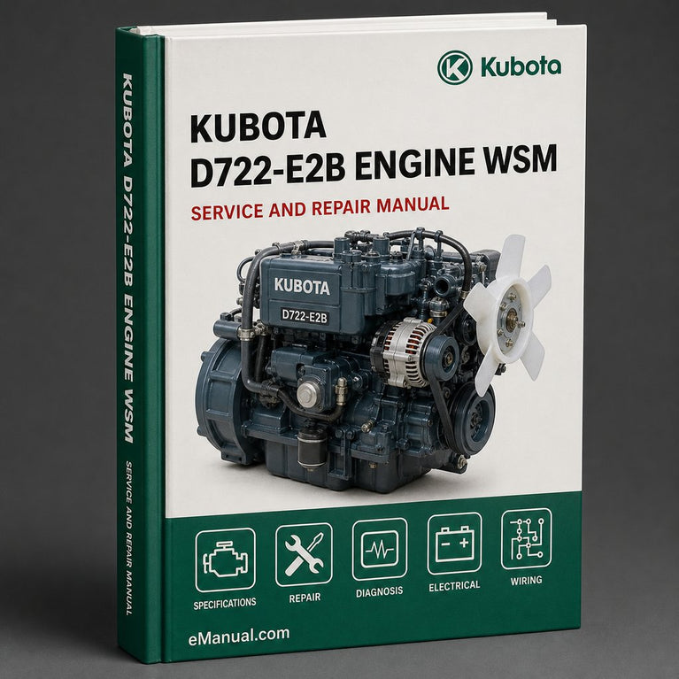 Kubota D722-E2B Engine WSM Service Manual Repair PDF