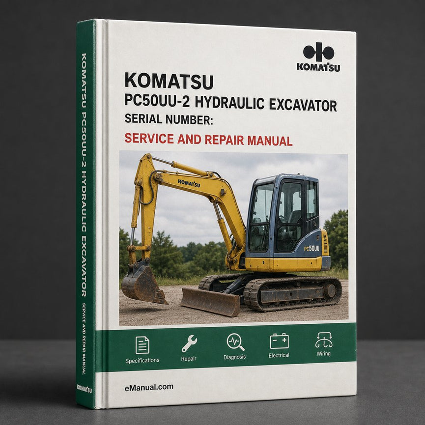 Komatsu PC50UU-2 Hydraulic Excavator Service Repair Manual (Serial Number: 8001 and up) PDF