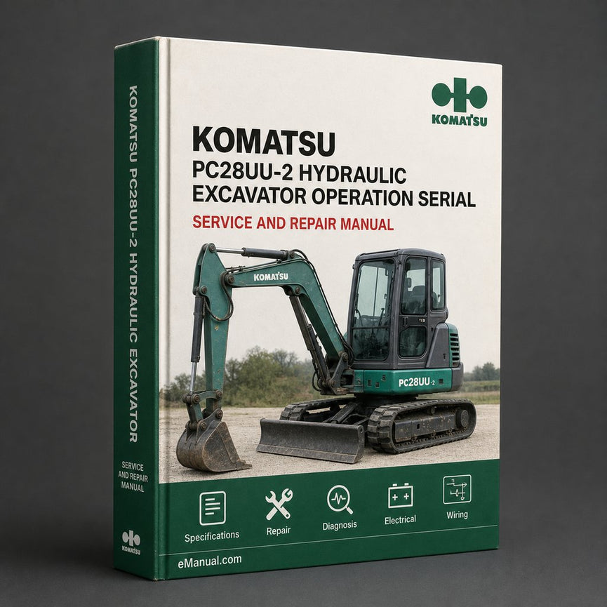 Komatsu PC28UU-2 Hydraulic Excavator Operation & Maintenance Manual (Serial Number: 11295 and up) PDF
