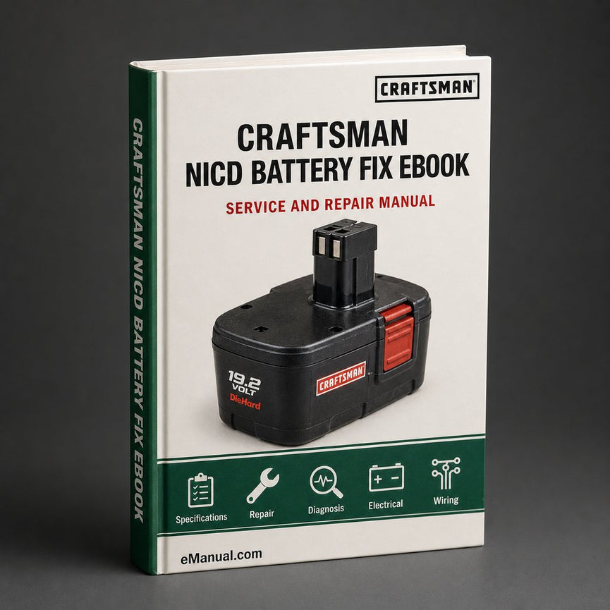 Craftsman Complete NiCd Battery Fix Guide Download DIY eBook